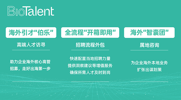 猎头公司z6com时凯集团国际的海外分支团队BioTalent专注于生命健康领域的人才服务
